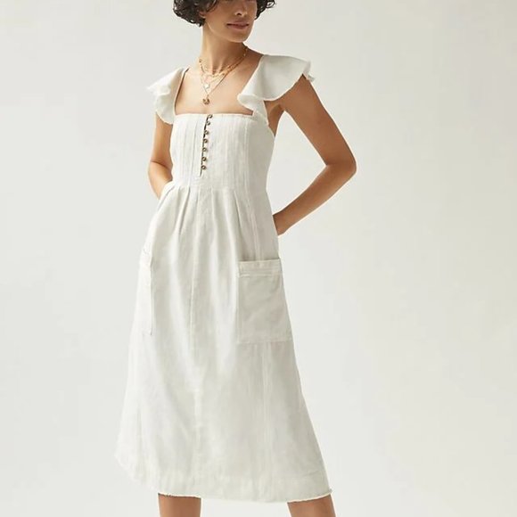 Anthropologie X Pilcro flutter sleeve midi dress - Picture 5 of 5